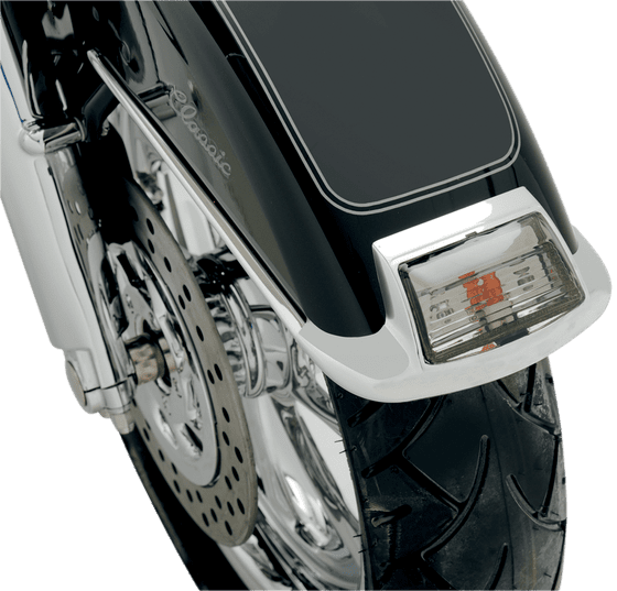 ROAD KING CUSTOM (2004 - 2007) smoke fender tip light with chrome housing | DRAG SPECIALTIES