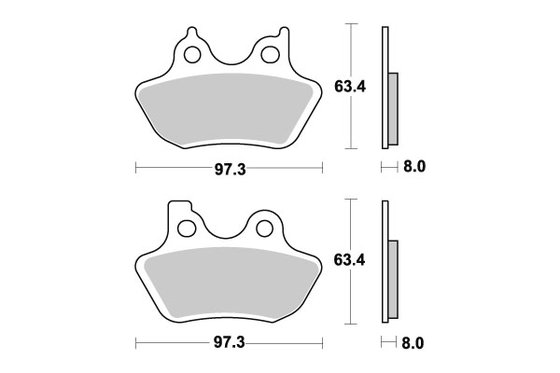 ELECTRA GLIDE STANDARD POLICE (2000 - 2007) brakepads sintered | SBS