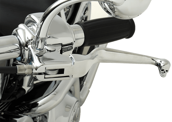 DYNA FAT BOB (2008 - 2017) skull chrome lever set | DRAG SPECIALTIES