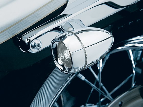 ELECTRA GLIDE ULTRA LIMITED LOW (2020 - 2022) deep dish smoke lens turn signal bezels with chrome finish | KURYAKYN