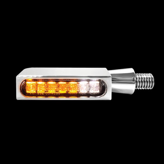 ROAD KING CLASSIC (1998 - 2019) led turn-signal with position light in amber/chrome finish | HEINZ BIKES