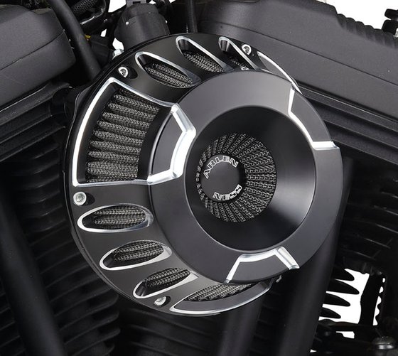 SPORTSTER 883 LOW (2005 - 2019) inverted big sucker deep cut black air cleaner kit | ARLEN NESS