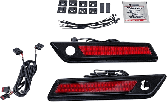 ELECTRA GLIDE ULTRA LIMITED LOW (2014 - 2022) dual saddlebag hinge light (red/black) | CUSTOM DYNAMICS