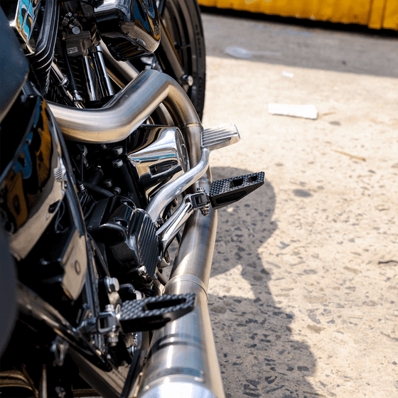 ROAD KING (1994 - 2022) slim black footpegs for driver (p-54) | THRASHIN SUPPLY CO.