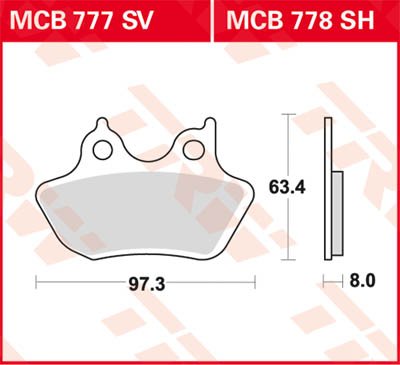 CVO ELECTRA GLIDE ULTRA CLASSIC (2007 - 2008) sintered metal brake pad | TRW