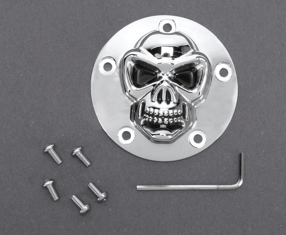 DYNA STREET BOB/SPECIAL (2006 - 2017) 3-d skull point cover chrome | DRAG SPECIALTIES