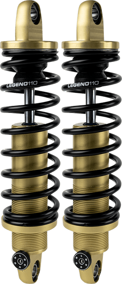 DYNA WIDE GLIDE (1993 - 2017) revo-a rear shocks (gold, 12") | LEGEND SUSPENSION