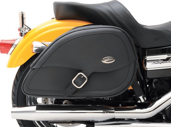 DYNA SUPERGLIDE (1996 - 2010) teardrop saddlebag in synthetic leather | SADDLEMEN