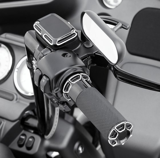 SCREAMIN EAGLE ROAD KING CVO (2008 - 2014) bevelled fusion throttle by wire grips (black) | ARLEN NESS