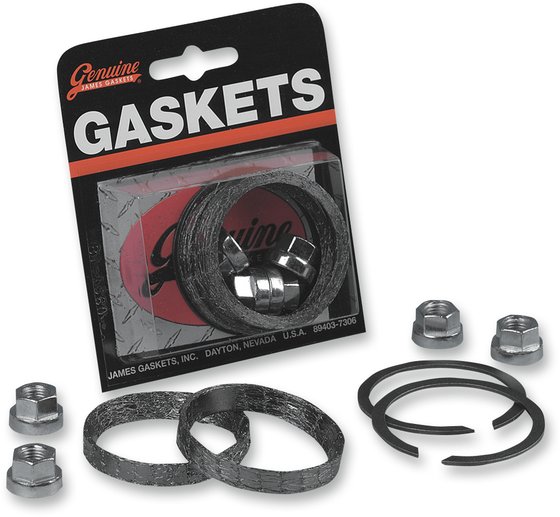 SPORTSTER 1200 (2016 - 2019) exhaust mounting gasket kit with graphite and knitted wire gaskets and flange nuts | JAMES GASKET