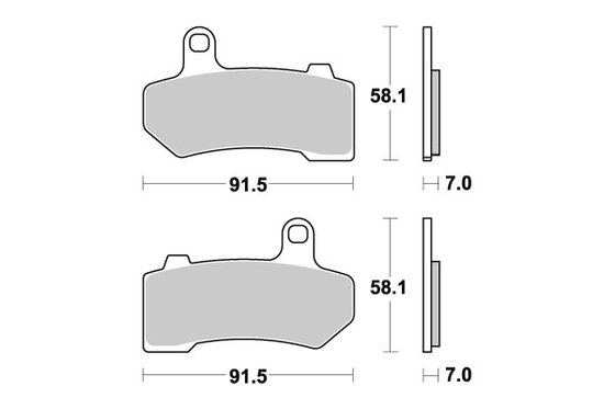 V-ROD (2006 - 2010) brakepads sintered | SBS