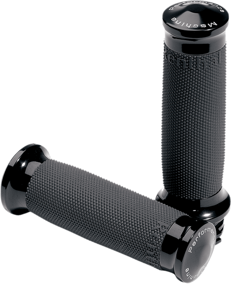 SOFTAIL LOW RIDER (2018 - 2022) black renthal electronic throttle grips | PERFORMANCE MACHINE (PM)