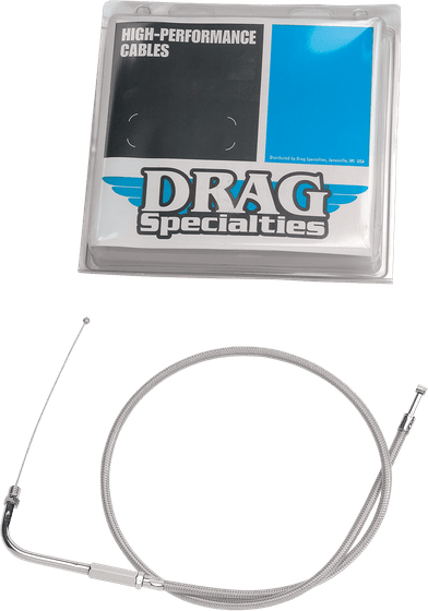 DYNA WIDE GLIDE (1996 - 2008) braided stainless steel throttle cable | DRAG SPECIALTIES