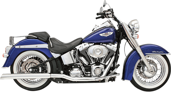 SOFTAIL NIGHT TRAIN (1998 - 2006) chrome true-dual crossover exhaust header | BASSANI XHAUST