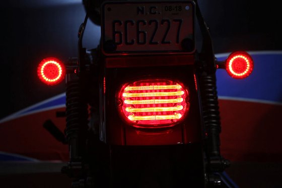 SPORTSTER 1200 ROADSTER (2004 - 2008) probeam low profile led taillight red | CUSTOM DYNAMICS