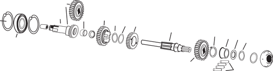 SPORTSTER 1200 (1988 - 1990) mainshaft 3rd gear standard xl-90 | ANDREWS