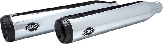 SPORTSTER 1200 CUSTOM (2014 - 2020) grand national ec slip-on mufflers chrome/black | S&S CYCLE