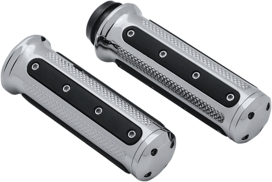 SOFTAIL SLIM (2016 - 2021) chrome heavy industry grips | KURYAKYN