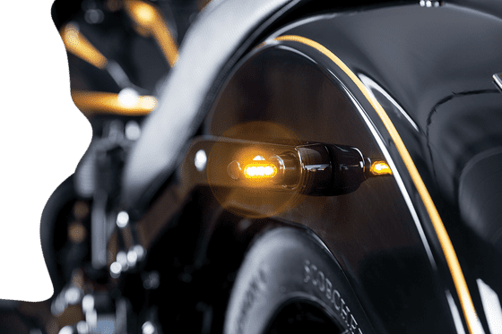 ROAD KING CLASSIC (1998 - 2019) turn signal winglets micro 3in1 black | HEINZ BIKES