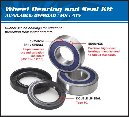 SPORTSTER 883 CUSTOM (2000 - 2007) wheel bearing kit front | All Balls