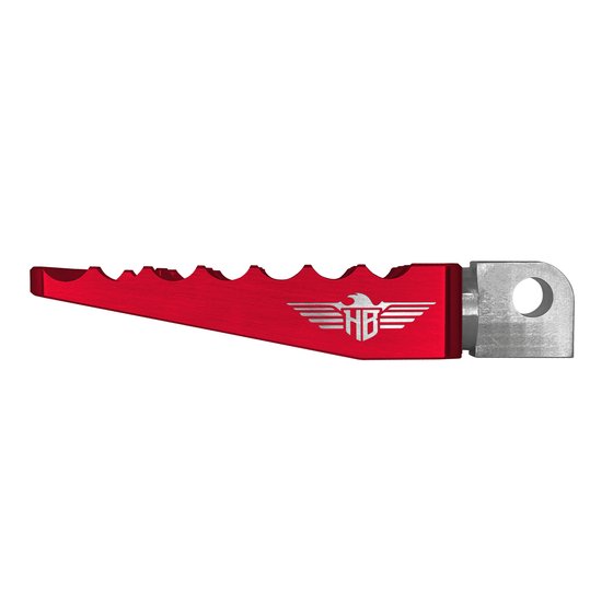 SPORTSTER 883 CUSTOM (1998 - 2010) footp mx v1 stail xl red footpeg | HEINZ BIKES