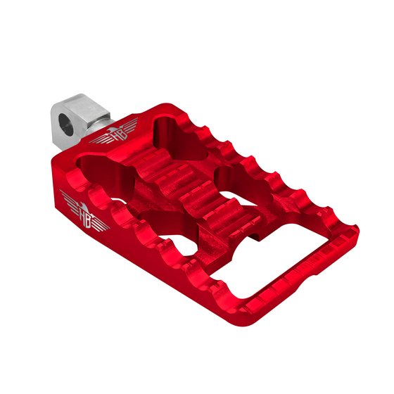 SPORTSTER 883 CUSTOM (1998 - 2010) footp mx v1 stail xl red footpeg | HEINZ BIKES