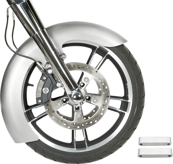 ROAD KING CUSTOM (2004 - 2007) front fender for 21" wheels - natural-raw - steel | RUSS WERNIMONT DESIGNS