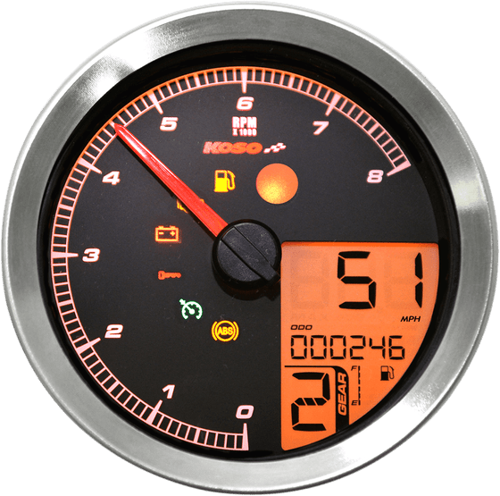 Sportster 883 (2004 - 2009) tachometer multi meter hd-04 silver | KOSO NORTH AMERICA