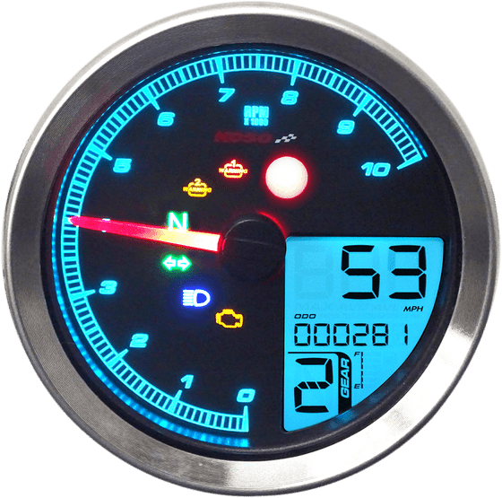 Sportster 883 (2004 - 2009) tachometer multi meter hd-04 bk | KOSO NORTH AMERICA