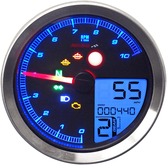 Sportster 883 (2004 - 2009) tachometer multi meter hd-04 bk | KOSO NORTH AMERICA