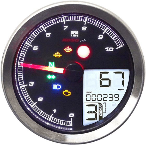 Sportster 883 (2004 - 2009) tachometer multi meter hd-04 bk | KOSO NORTH AMERICA