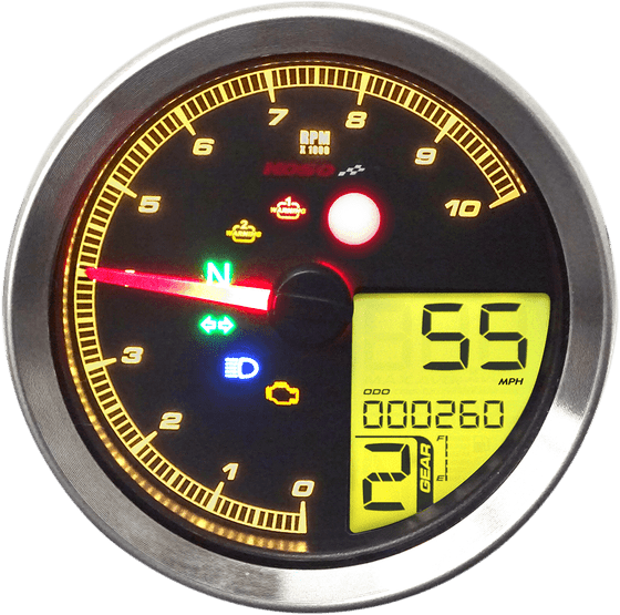 Sportster 883 (2004 - 2009) tachometer multi meter hd-04 bk | KOSO NORTH AMERICA