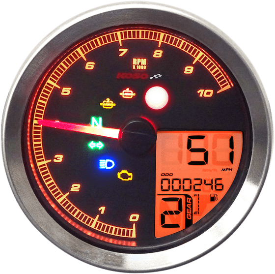 Sportster 883 (2004 - 2009) tachometer multi meter hd-04 bk | KOSO NORTH AMERICA