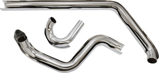 SOFTAIL SPRINGER (1988 - 2006) chrome true duals exhaust system with billet tips for harley davidson softail 1986-2006 | COBRA