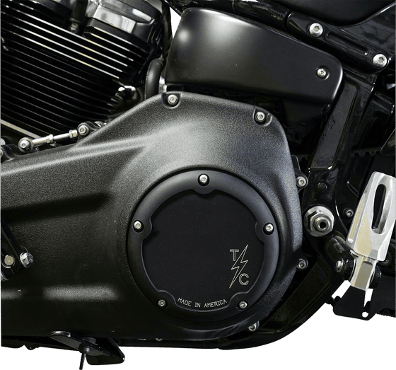 SOFTAIL STANDARD (2020 - 2022) dished derby cover in black | THRASHIN SUPPLY CO.