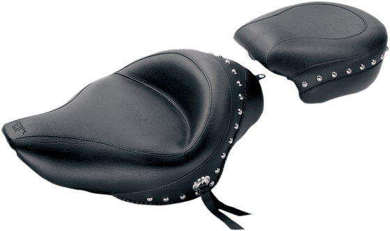 Sportster 883 (2005 - 2009) wide touring solo seat with studs and conchos | MUSTANG