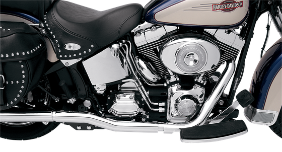 SOFTAIL STANDARD (1986 - 2006) chrome true-dual crossover exhaust header | BASSANI XHAUST