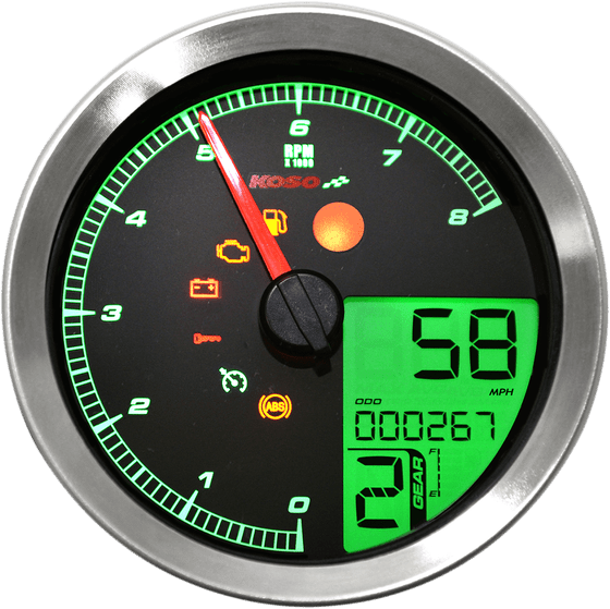 SPORTSTER IRON (2014 - 2022) tachometer multi meter hd-04 bk | KOSO NORTH AMERICA