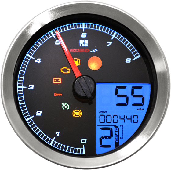 SPORTSTER IRON (2014 - 2022) tachometer multi meter hd-04 bk | KOSO NORTH AMERICA