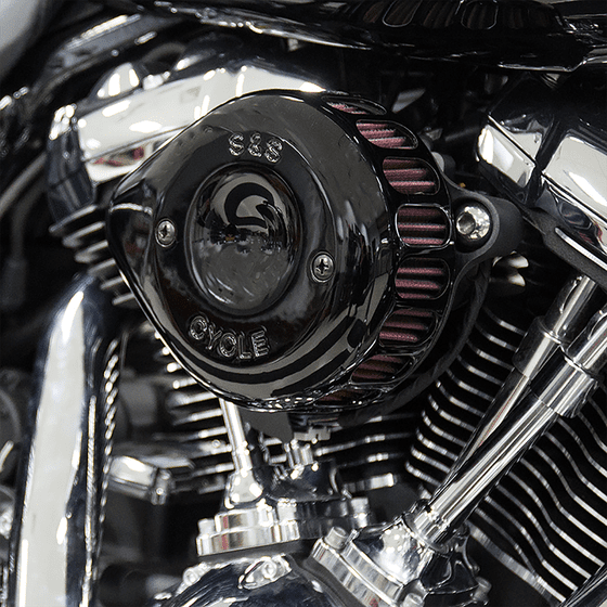 SOFTAIL DESTROYER (2019 - 2020) black mounted air cleaner for m8 engines | S&S CYCLE