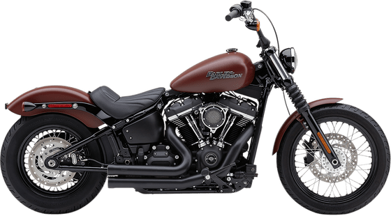 SOFTAIL SLIM (2018 - 2021) short speedster black exhaust system | COBRA