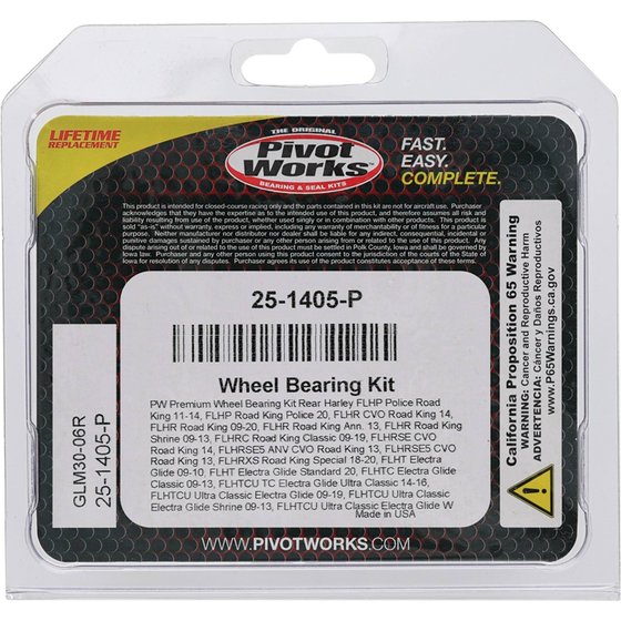 ROAD KING CLASSIC (2009 - 2019) wheel bearing kit rear | All Balls