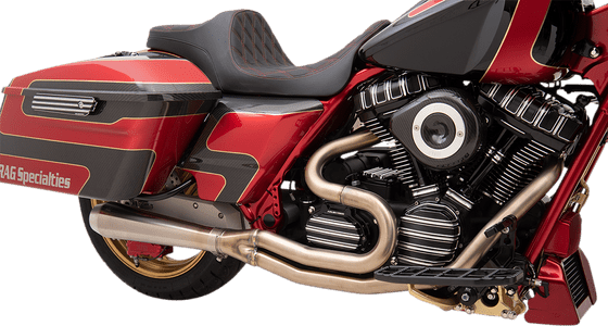 ROAD GLIDE LIMITED CLASSIC (2020 - 2022) road rage iii 2-into-1 short brushed stainless steel exhaust system | BASSANI XHAUST