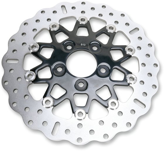 SOFTAIL CUSTOM (2007 - 2010) wave black brake rotor | EBC