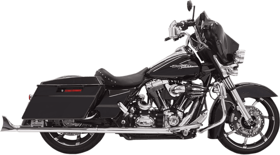 ROAD KING (1995 - 2016) 33" fishtail chrome slip-on mufflers | BASSANI XHAUST