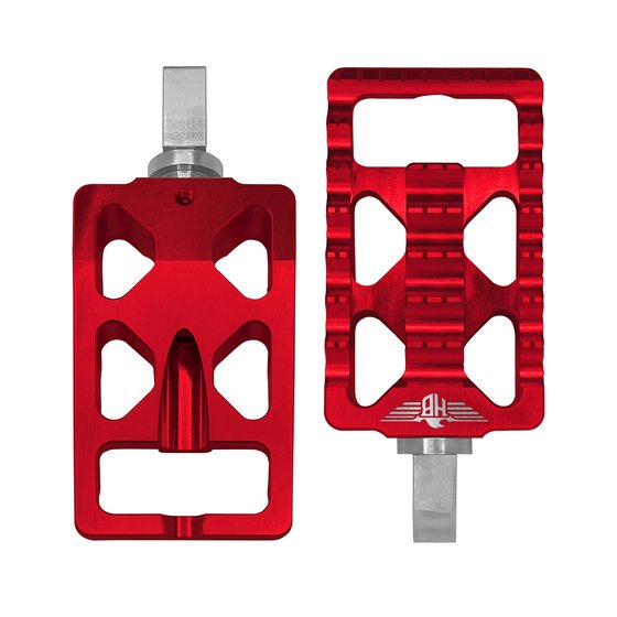 SPORTSTER 1200 CUSTOM (1996 - 2020) footp mx v1 stail xl red footpeg | HEINZ BIKES