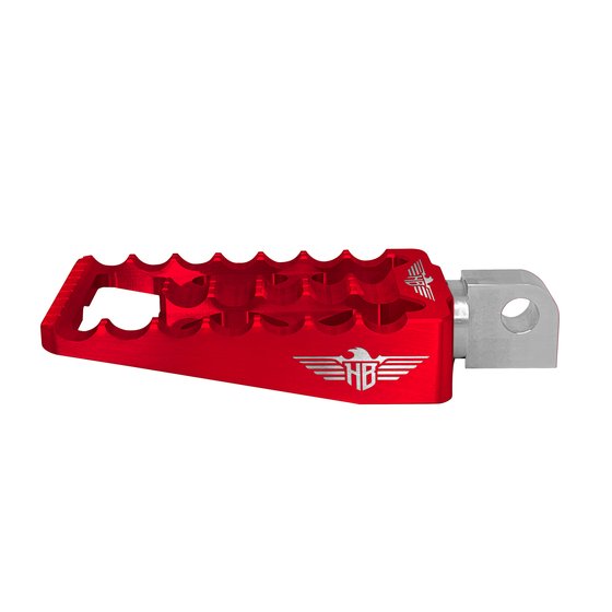 SPORTSTER 1200 CUSTOM (1996 - 2020) footp mx v1 stail xl red footpeg | HEINZ BIKES