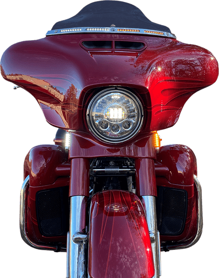 ELECTRA GLIDE STANDARD POLICE (2019 - 2022) chrome license plate frame with dynamic led strip | CUSTOM DYNAMICS