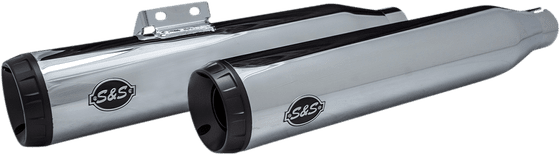 HERITAGE SOFTAIL CLASSIC (2018 - 2022) grand national chrome slip-on muffler with black end caps | S&S CYCLE