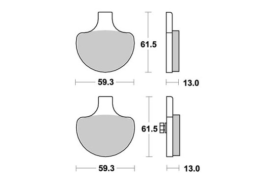 DYNA WIDE GLIDE (1985 - 1999) brake pads | SBS